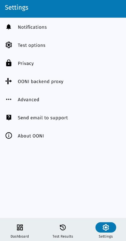 App settings